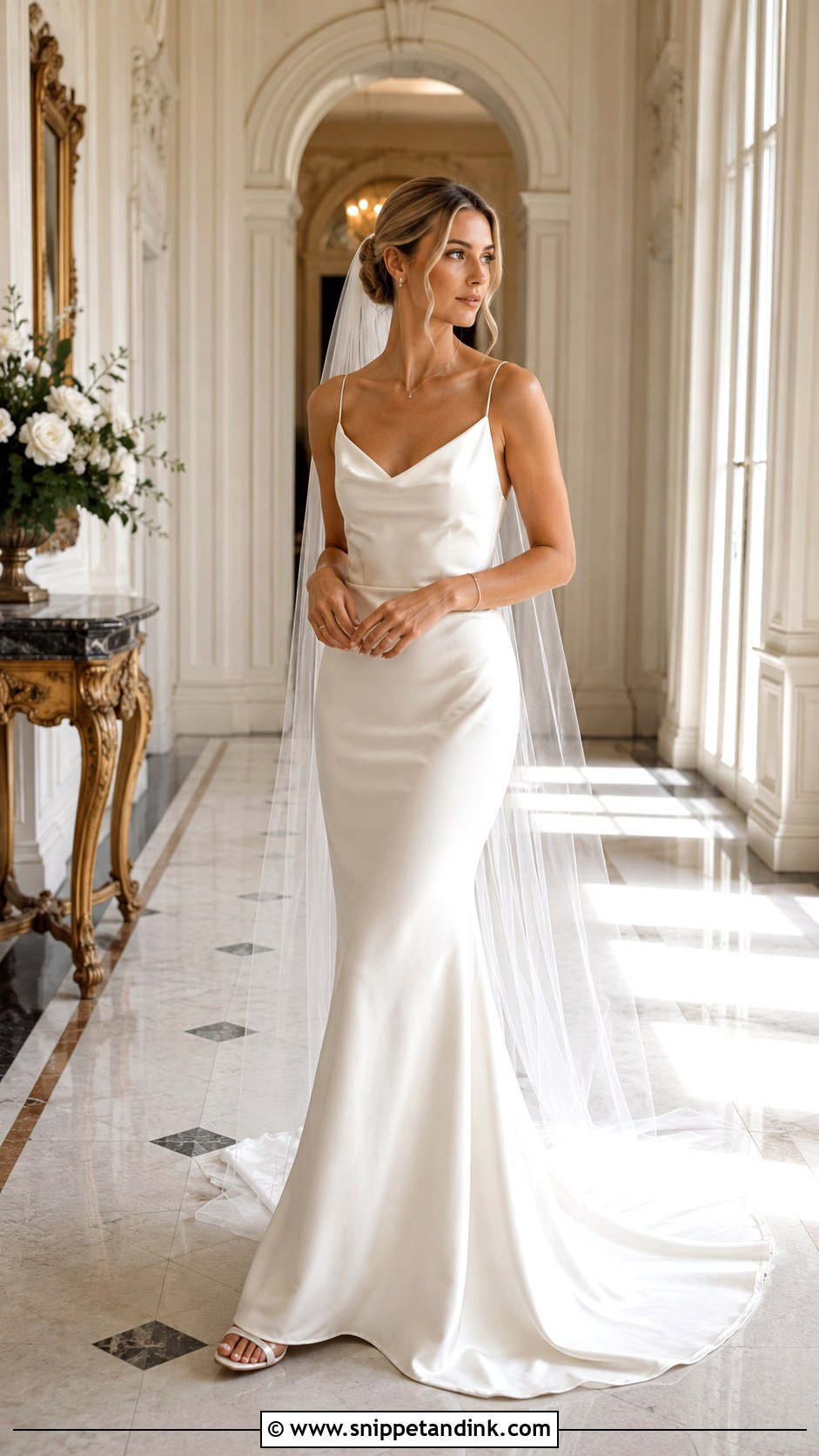 Slip Wedding Dress With Train - Snippet and Ink - 25 Slip Wedding Dress Ideas