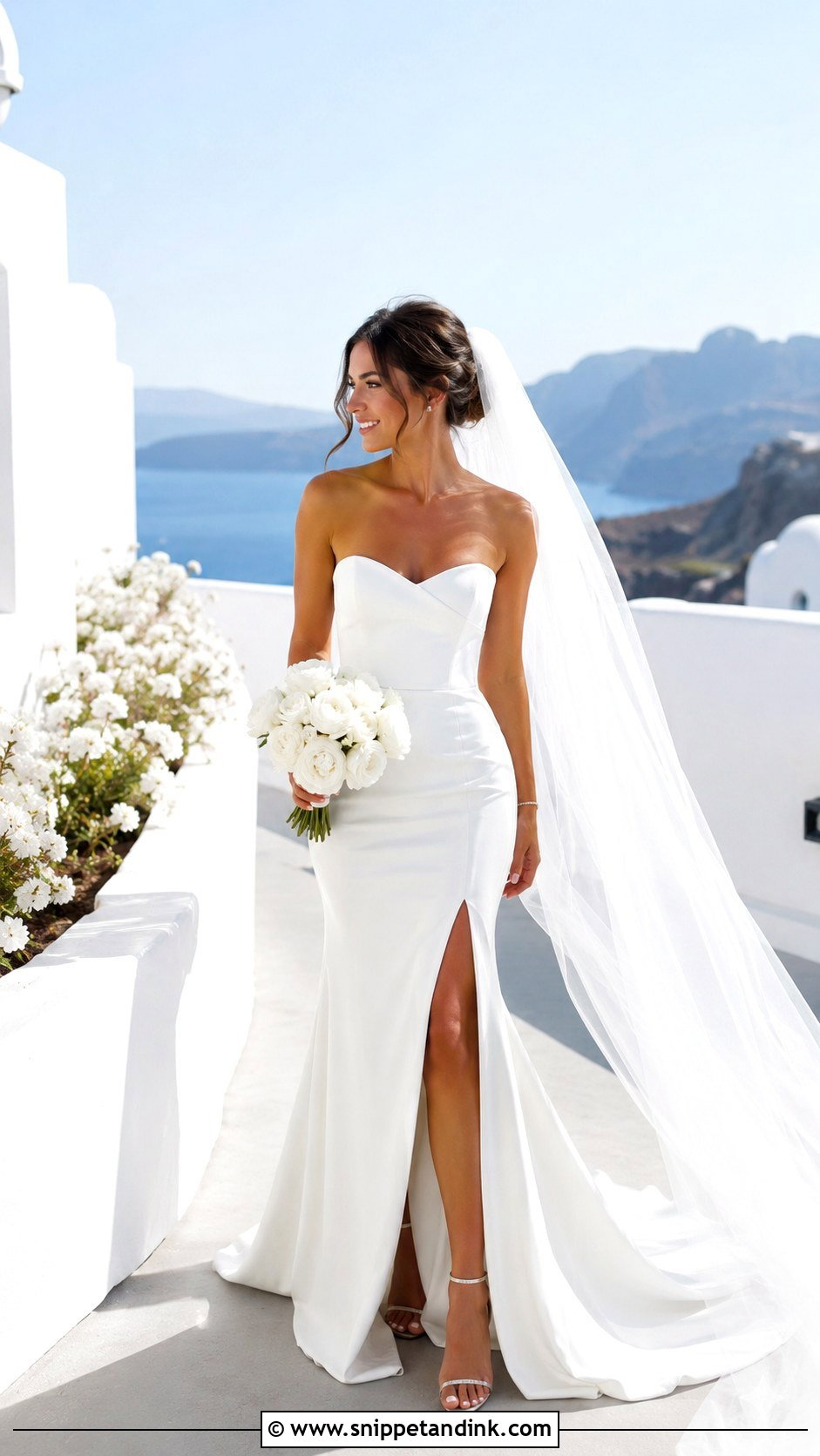 Slit Siren Wedding Dress - Snippet and Ink - 30 Siren Wedding Dress Ideas