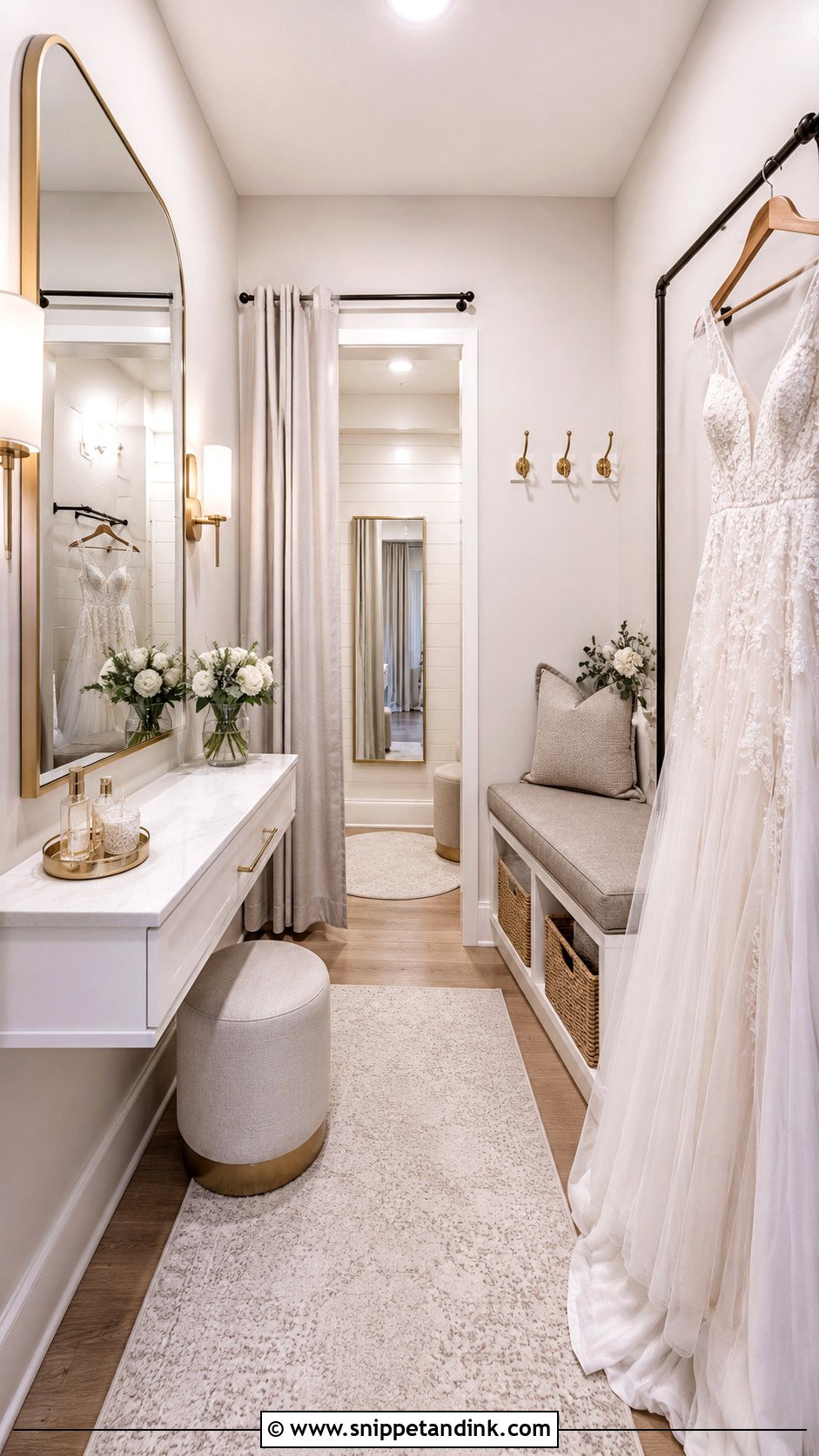 Small Bridal Dressing Room - Snippet and Ink - 20 Bridal Dressing Room Ideas