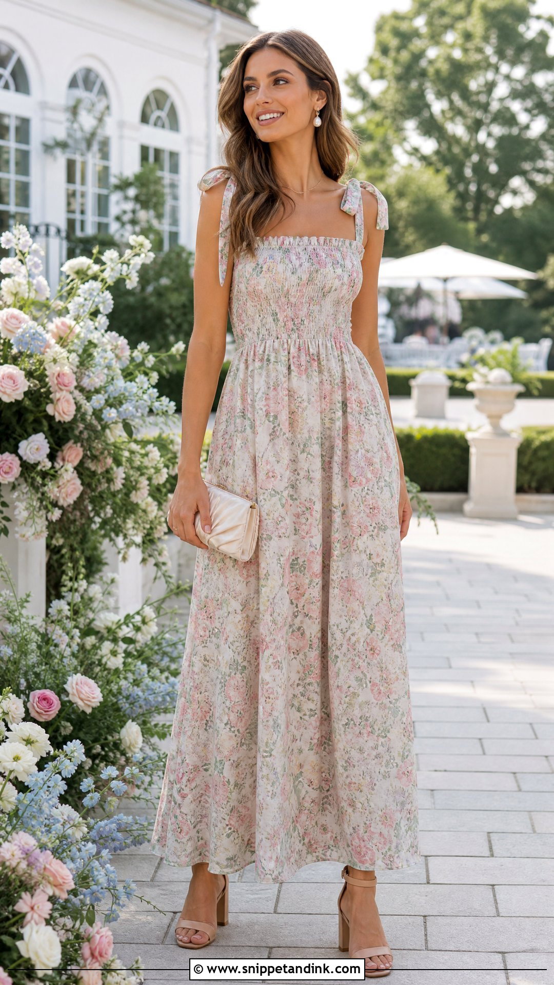 Smocked Bodice Wedding Guest Dress - Snippet and Ink - 25 Simple Dresses for Wedding