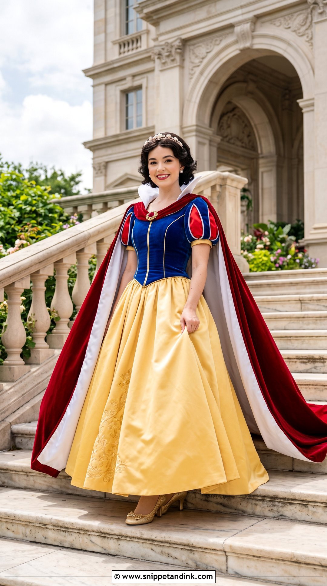 Snow White Gown With Cape - Snippet and Ink - 20 Snow White Gown Ideas