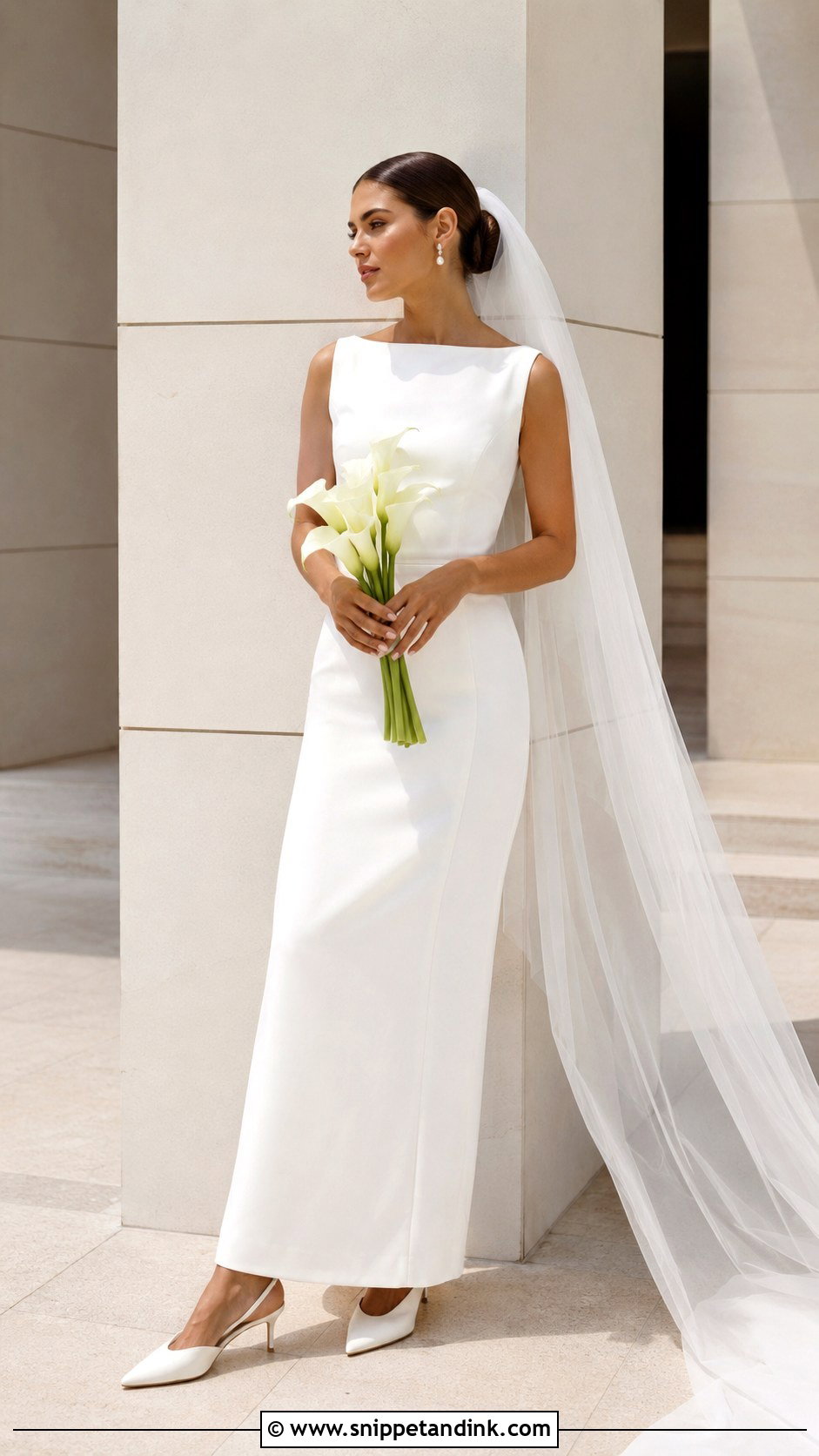 Snow White Minimalist Wedding Dress - Snippet and Ink - 20 Snow White Wedding Dress Ideas