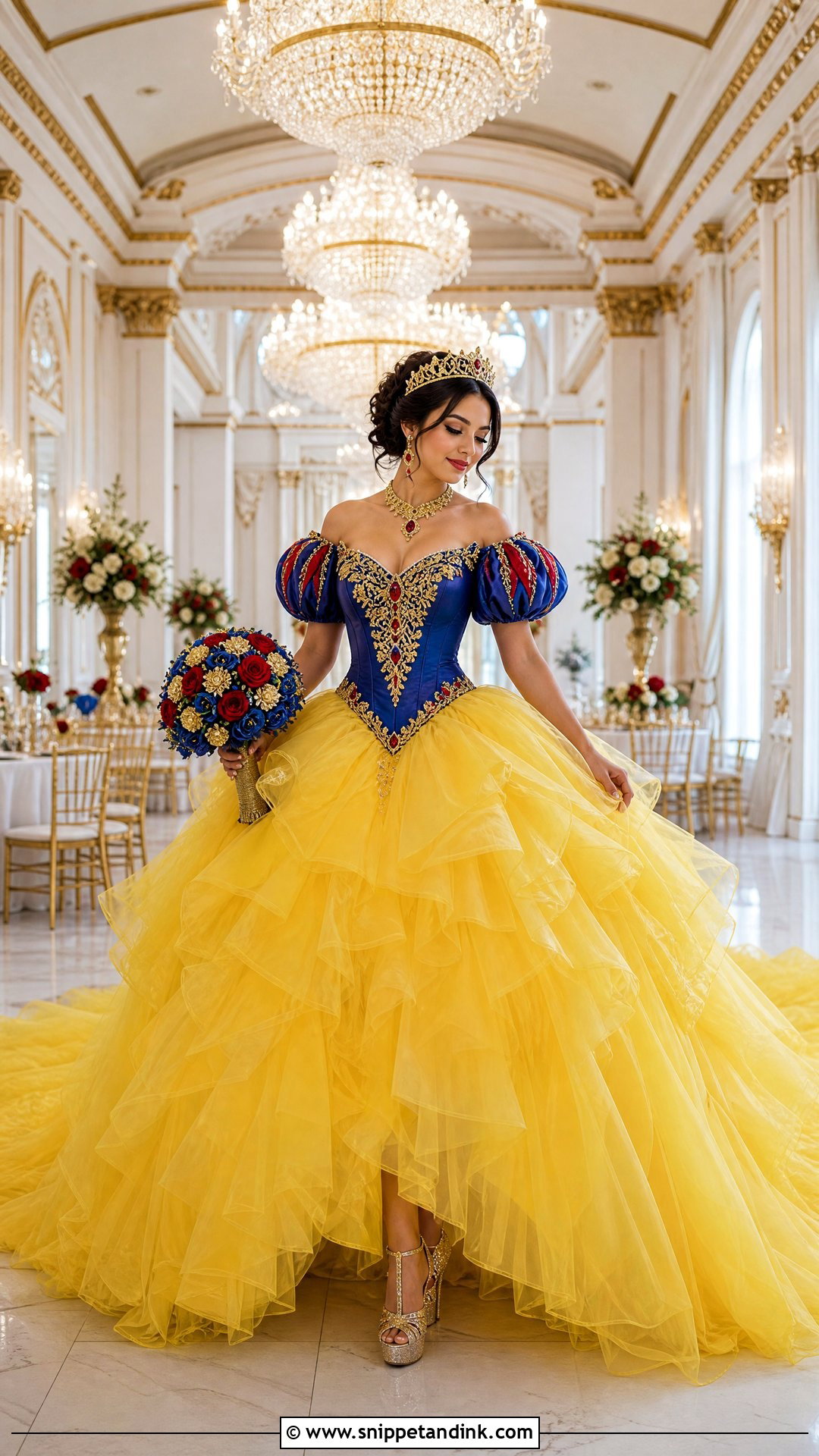 Snow White Quinceaera Gown - Snippet and Ink - 20 Snow White Gown Ideas