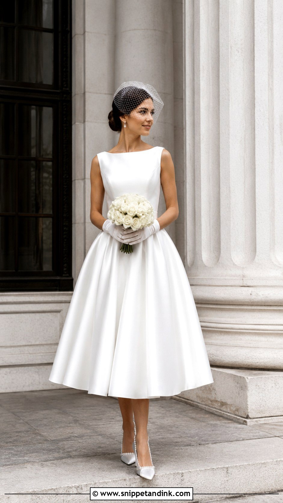 Snow White Tea Length Wedding Dress - Snippet and Ink - 20 Snow White Wedding Dress Ideas