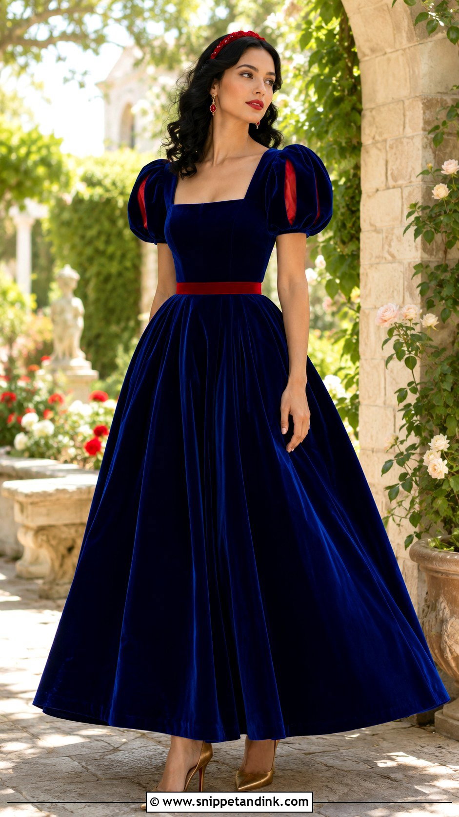 Snow White Velvet Ball Gown - Snippet and Ink - 20 Fairy Tale Gown Ideas