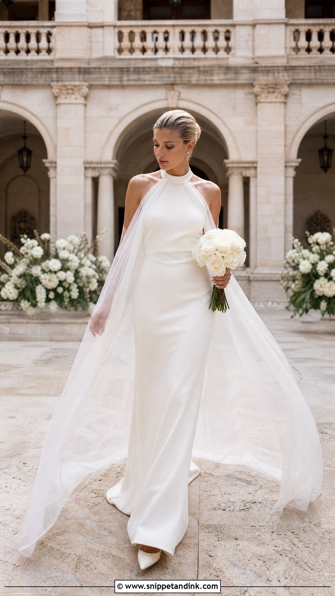 Sofia Richie Cape Veil Wedding Dress - Snippet and Ink - 25 Sofia Richie Wedding Dress Ideas