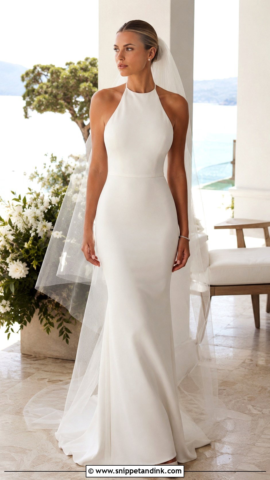 Sofia Richie Halter Wedding Dress - Snippet and Ink - 20 Celebrity Brides Ideas