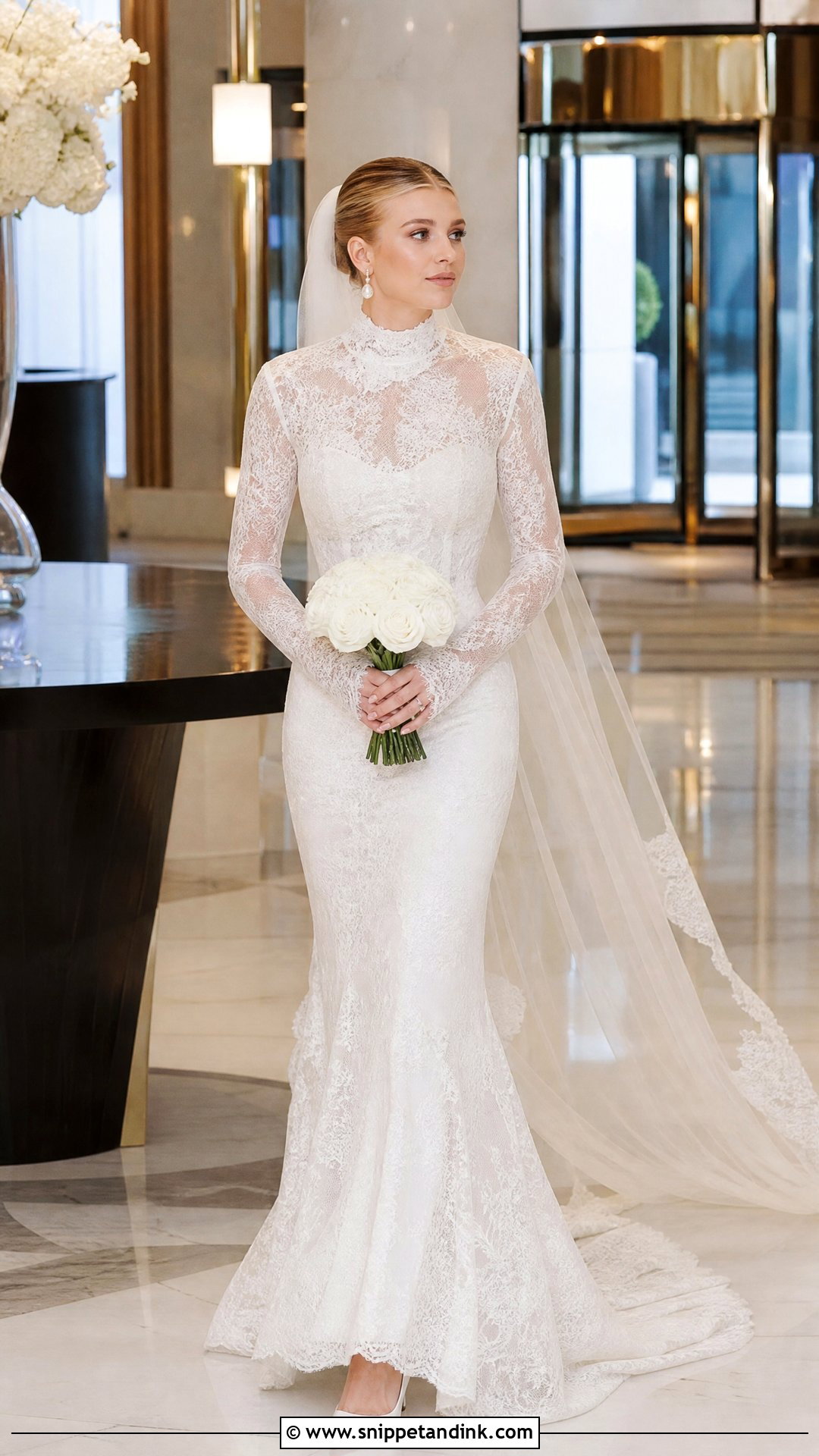 Sofia Richie Long Sleeve Lace Wedding Dress - Snippet and Ink - 20 Sophia Richie Wedding Dress Ideas