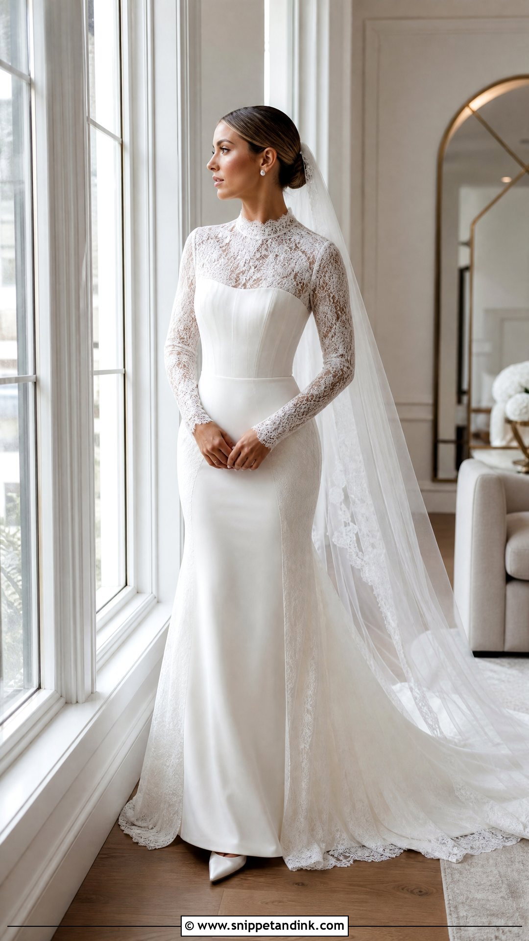 Sofia Richie Long Sleeve Lace Wedding Dress - Snippet and Ink - 25 Sofia Richie Wedding Dress Ideas