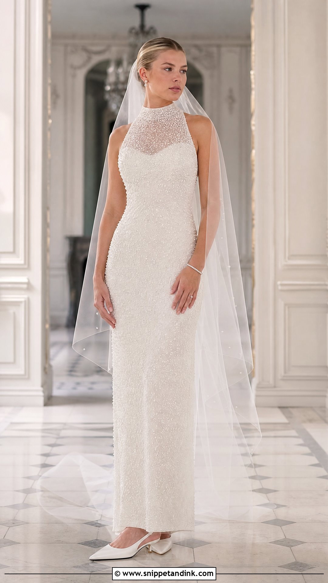 Sofia Richie Pearl Beaded Wedding Dress - Snippet and Ink - 20 Sophia Richie Wedding Dress Ideas