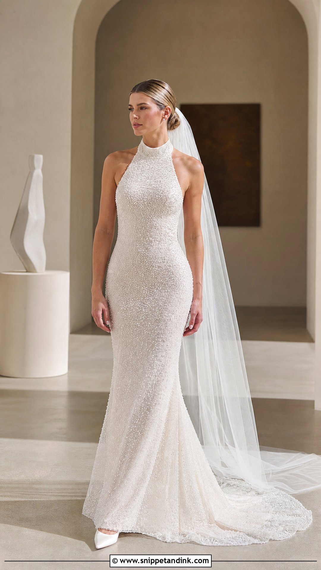 Sofia Richie Pearl Beaded Wedding Dress - Snippet and Ink - 25 Sofia Richie Wedding Dress Ideas