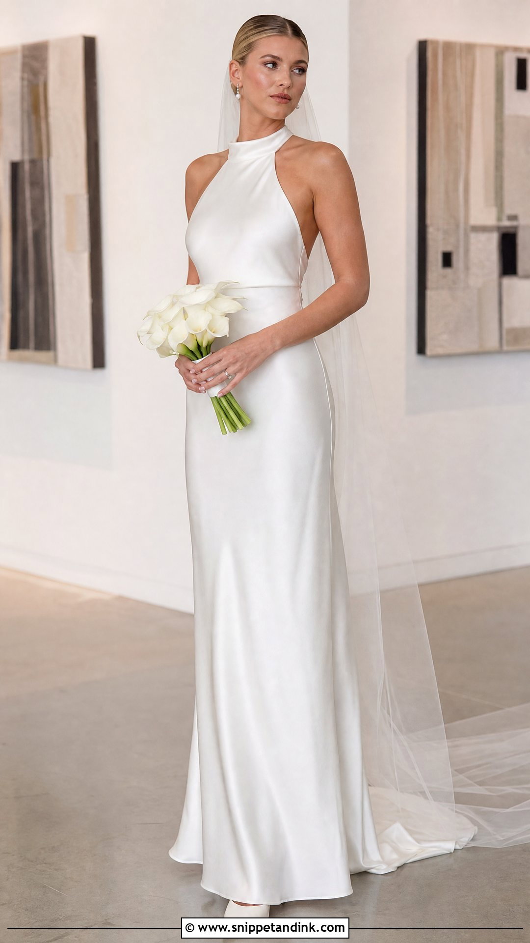 Sofia Richie Silk Halter Wedding Dress - Snippet and Ink - 25 Sofia Richie Wedding Dress Ideas