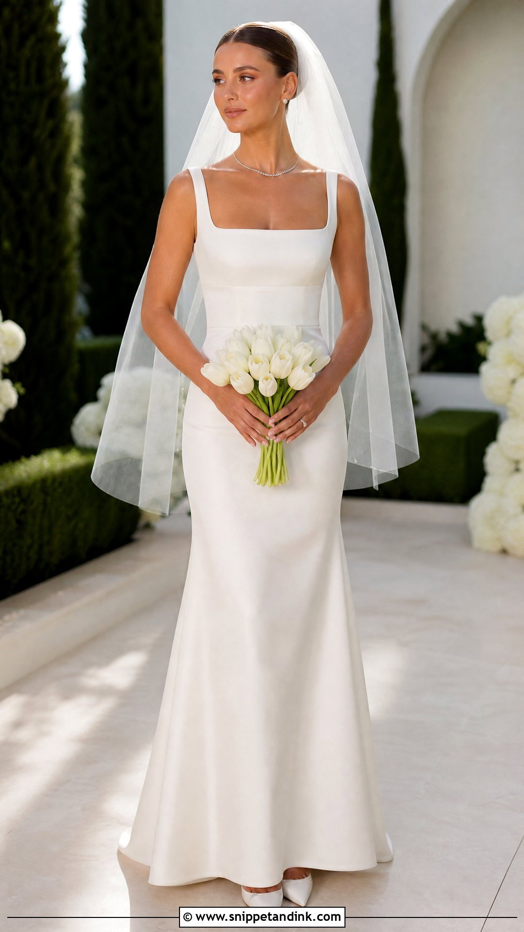 Sofia Richie Square Neck Wedding Dress - Snippet and Ink - 20 Sophia Richie Wedding Dress Ideas