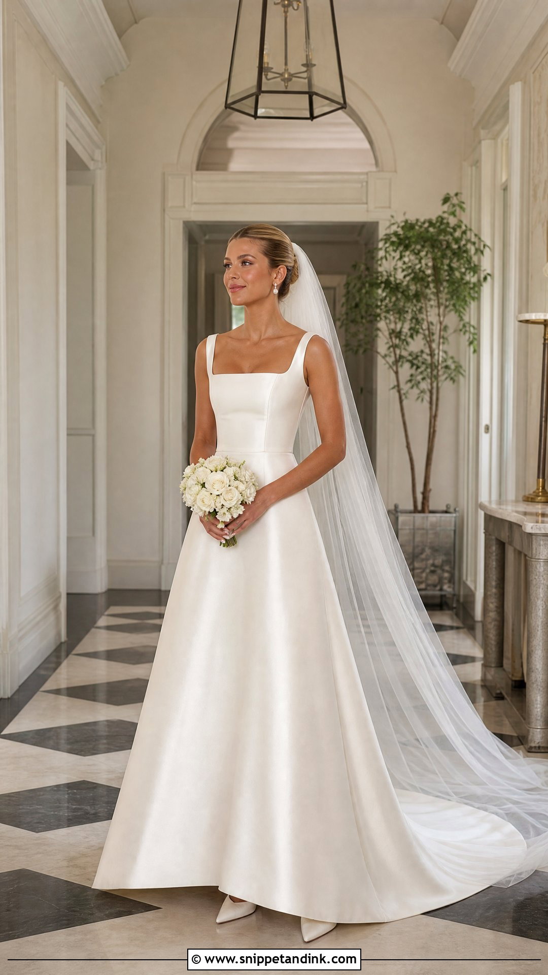 Sofia Richie Square Neck Wedding Dress - Snippet and Ink - 25 Sofia Richie Wedding Dress Ideas