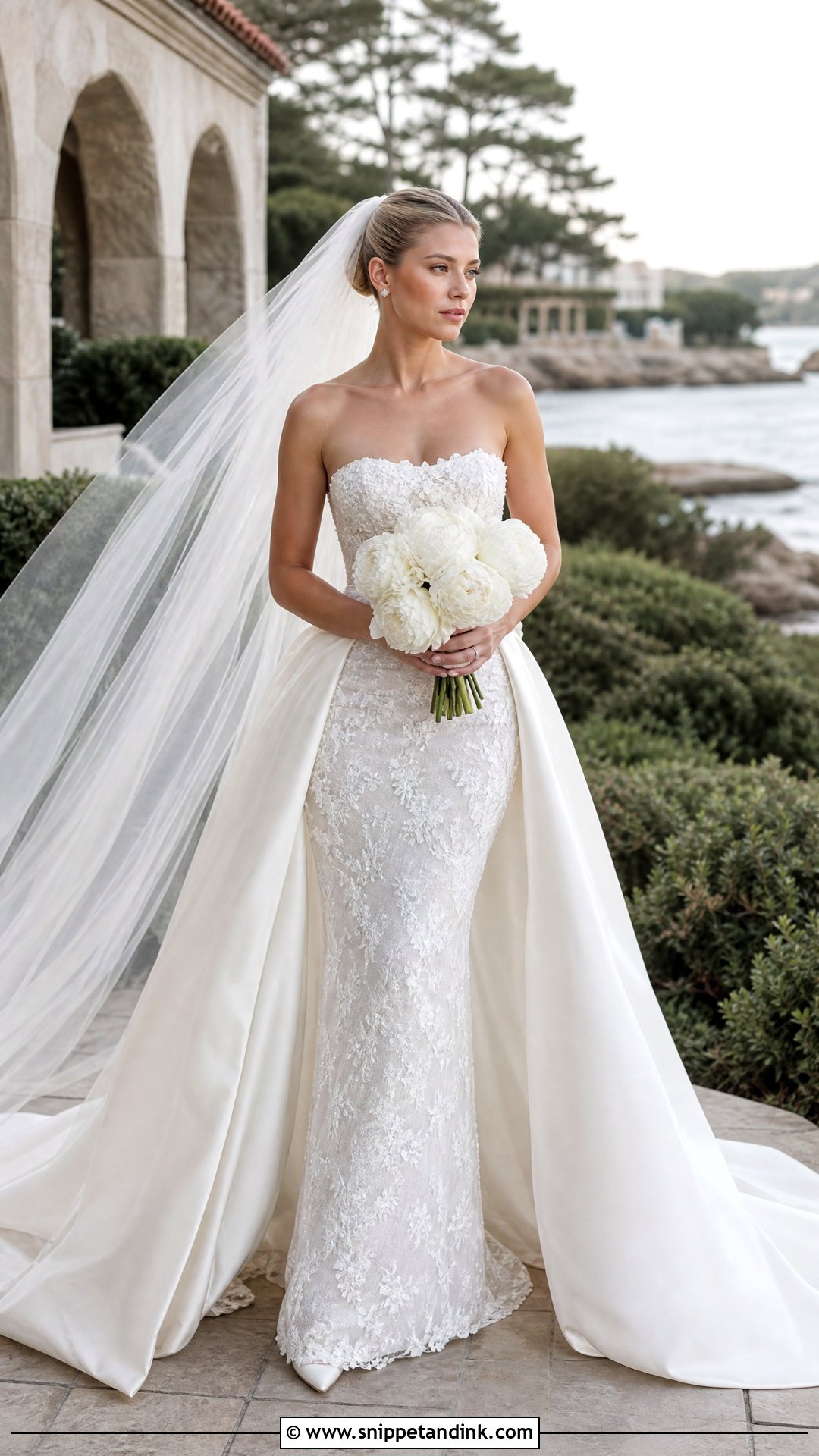Sofia Richie Strapless Lace Wedding Dress - Snippet and Ink - 20 Sophia Richie Wedding Dress Ideas