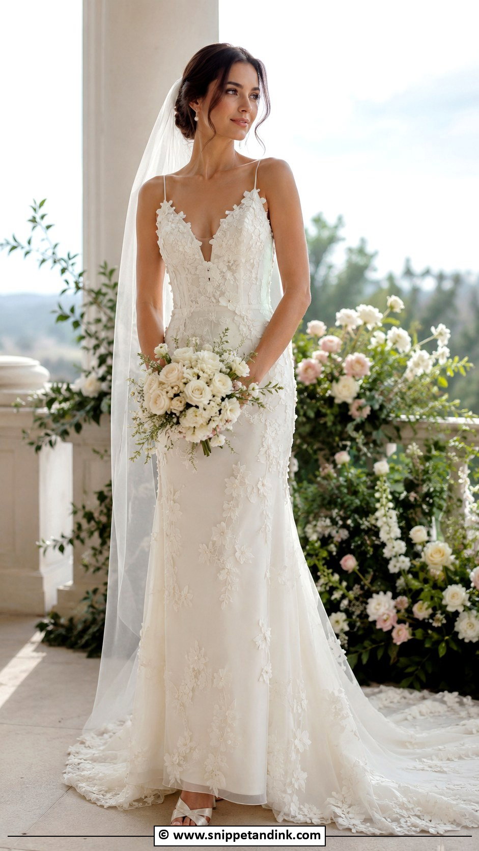 Soft Blush Wedding Dress Outfit - Snippet and Ink - 25 Bride Wedding Outfits
