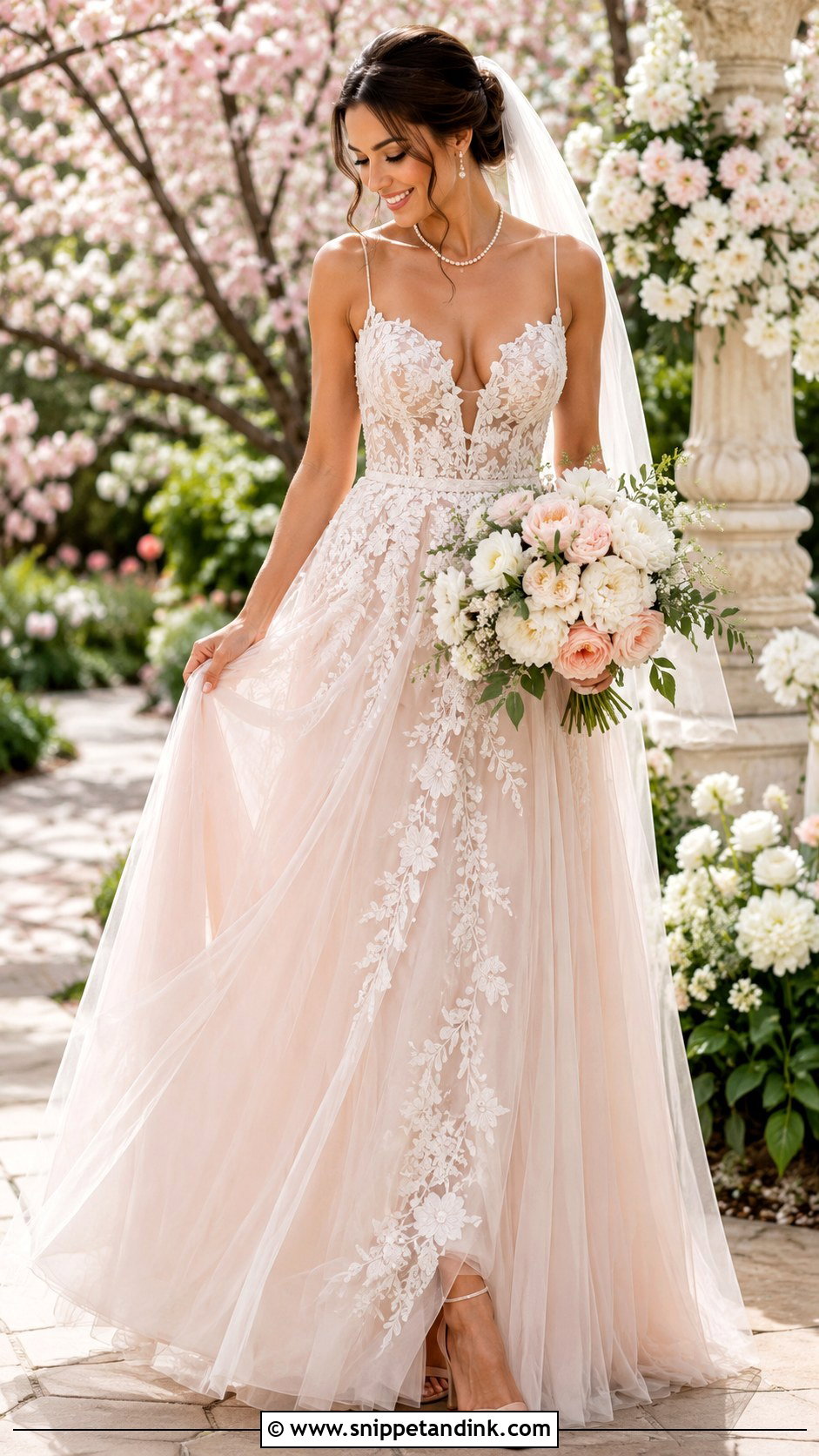 Soft Blush Wedding Dress - Snippet and Ink - 25 Soft Wedding Dress Ideas