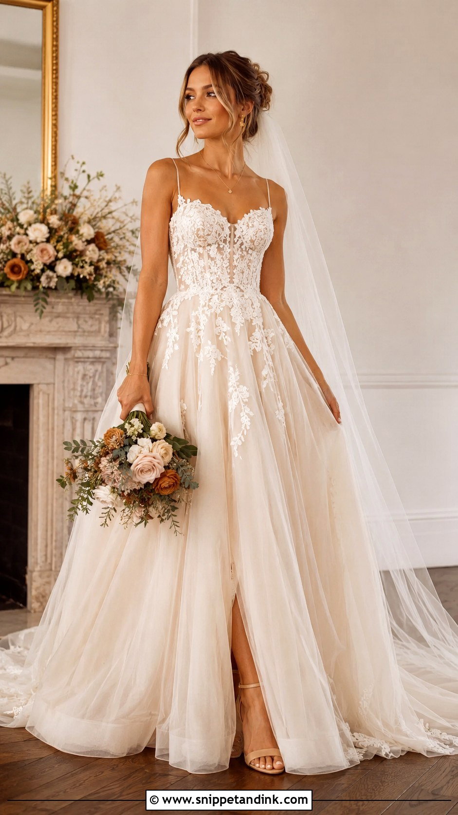 Soft Champagne Wedding Dress - Snippet and Ink - 25 Soft Wedding Dress Ideas