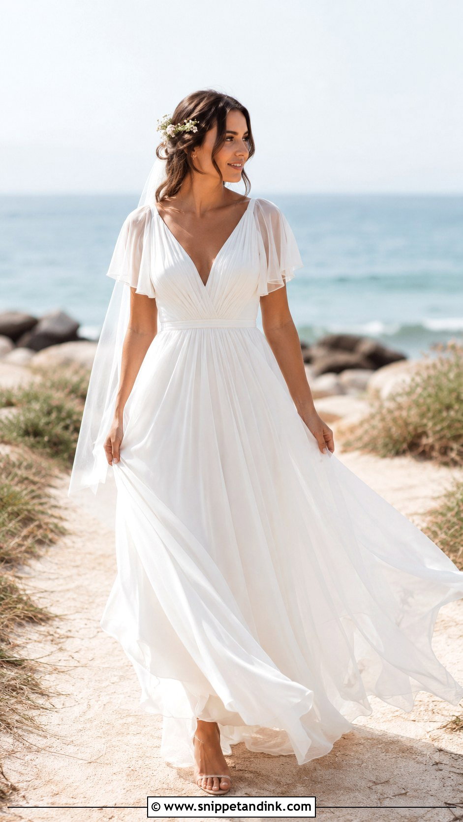 Soft Chiffon Wedding Dress - Snippet and Ink - 25 Soft Wedding Dress Ideas