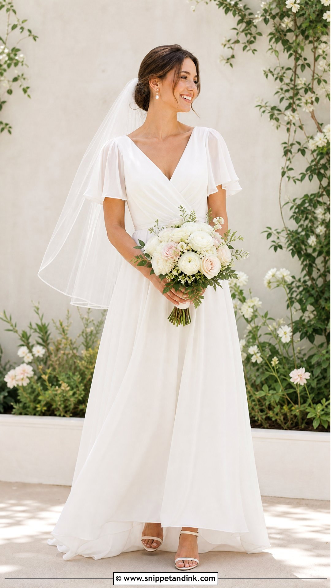 Soft Classic Chiffon Wedding Dress - Snippet and Ink - 20 Soft Classic Wedding Dress Ideas