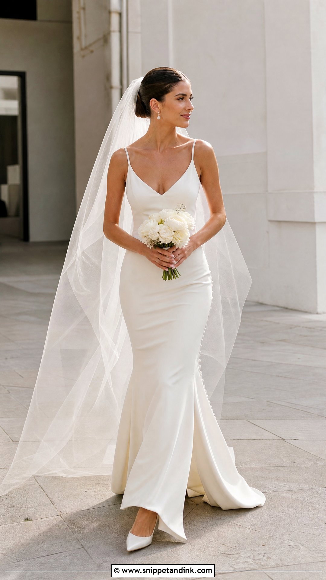 Soft Classic Crepe Wedding Dress - Snippet and Ink - 20 Soft Classic Wedding Dress Ideas