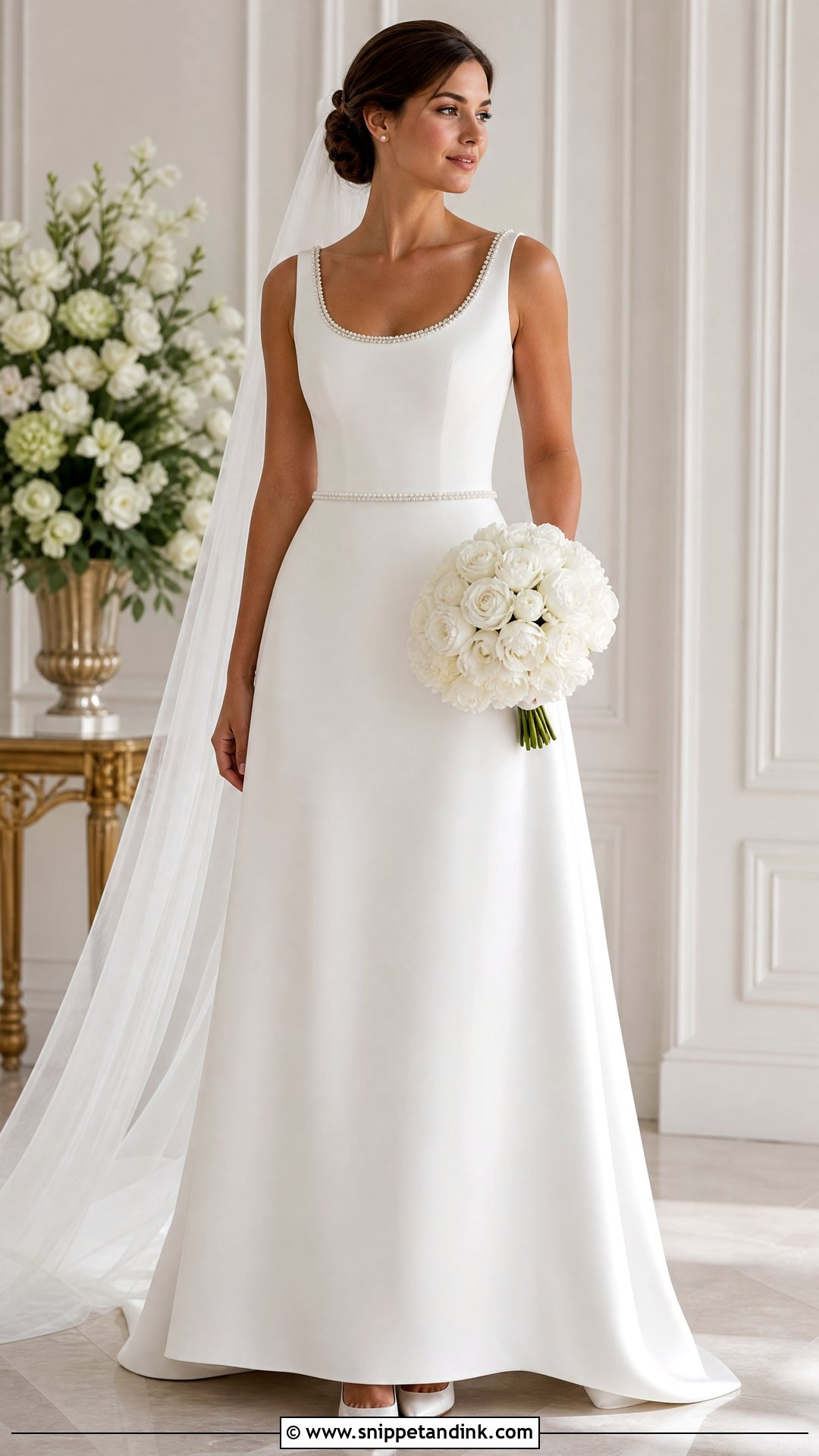 Soft Classic Pearl Wedding Dress - Snippet and Ink - 20 Soft Classic Wedding Dress Ideas