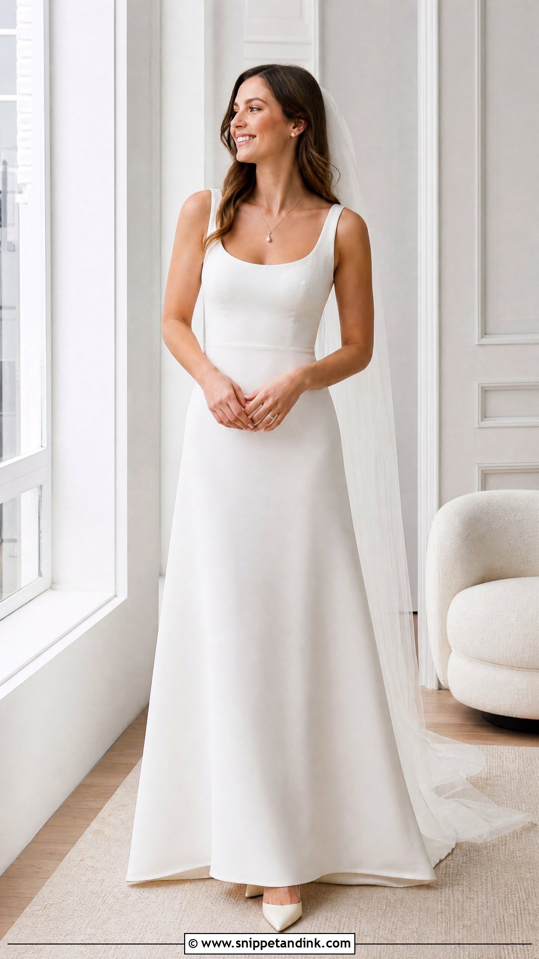 Soft Classic Scoop Neck Wedding Dress - Snippet and Ink - 20 Soft Classic Wedding Dress Ideas