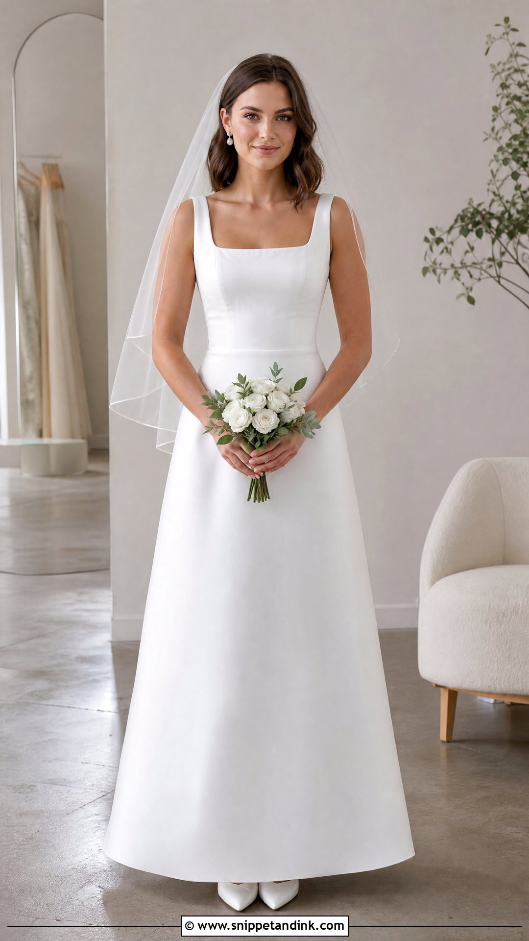 Soft Classic Square Neck Wedding Dress - Snippet and Ink - 20 Soft Classic Wedding Dress Ideas