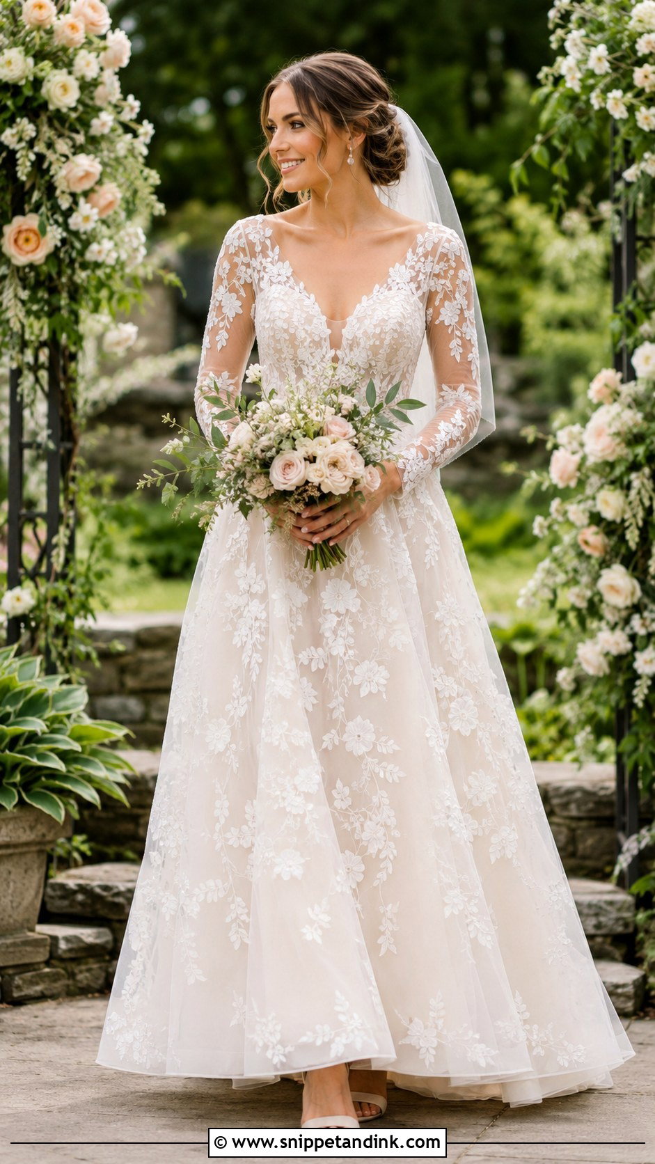 Soft Floral Wedding Dress - Snippet and Ink - 25 Soft Wedding Dress Ideas