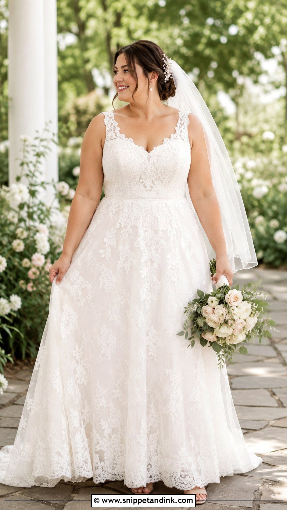 Soft Lace A Line Wedding Dress - Snippet and Ink - 20 Comfortable Wedding Dress Ideas