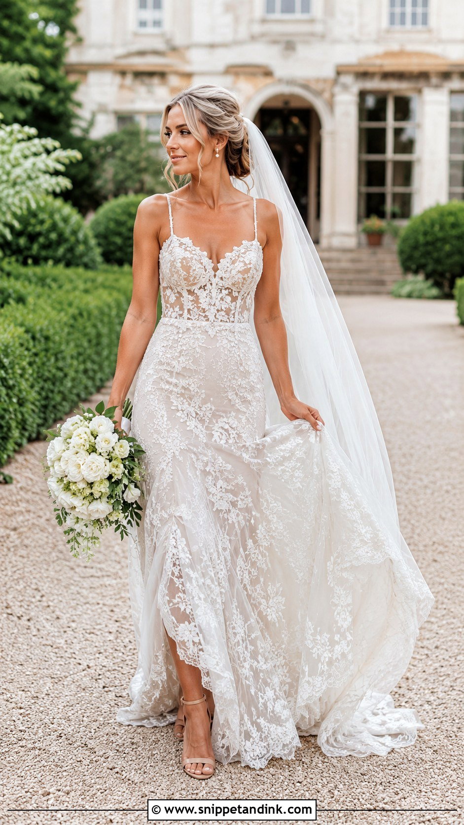 Soft Lace Wedding Dress - Snippet and Ink - 25 Soft Wedding Dress Ideas