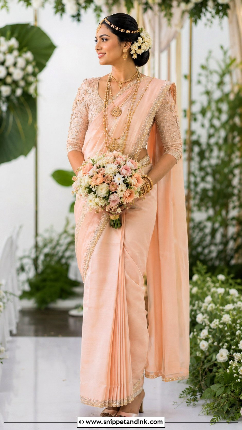 Soft Peach Kandyan Bride - Snippet and Ink - 20 Kandian Bride Sri Lanka Ideas