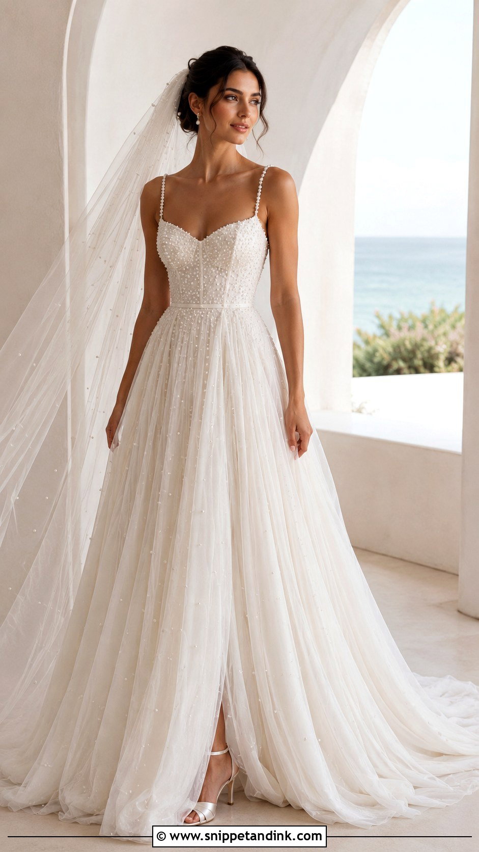 Soft Pearl Wedding Dress - Snippet and Ink - 25 Soft Wedding Dress Ideas
