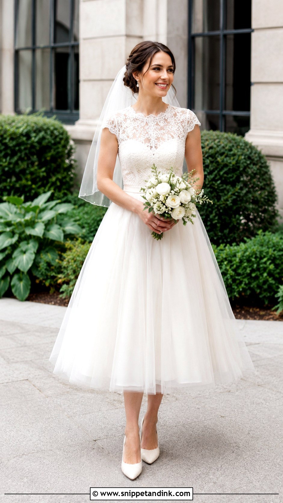 Soft Tea Length Wedding Dress - Snippet and Ink - 25 Soft Wedding Dress Ideas