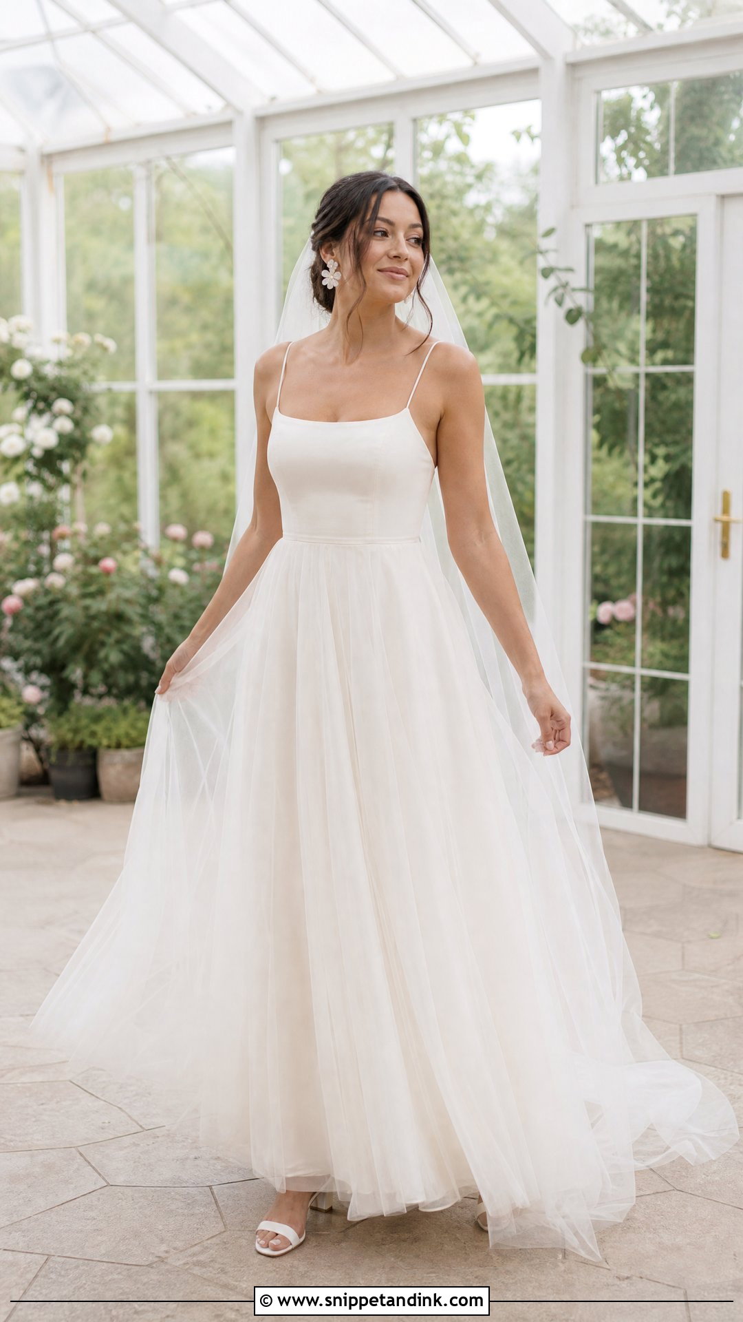 Soft Tulle A Line Wedding Dress - Snippet and Ink - 25 Simple Romantic Wedding Dress Ideas