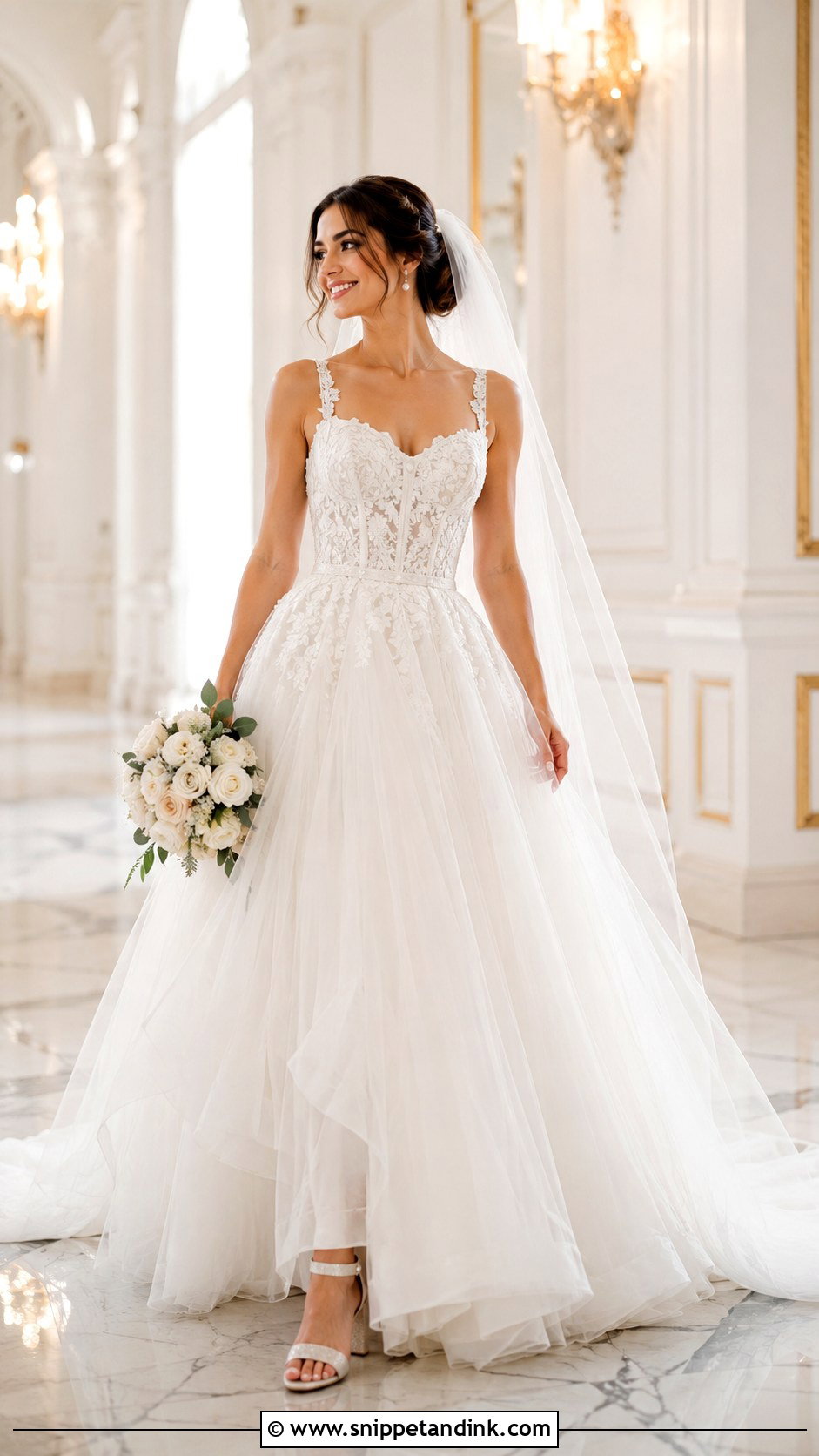 Soft Tulle Ball Gown Wedding Dress - Snippet and Ink - 20 Comfy Wedding Dress Ideas