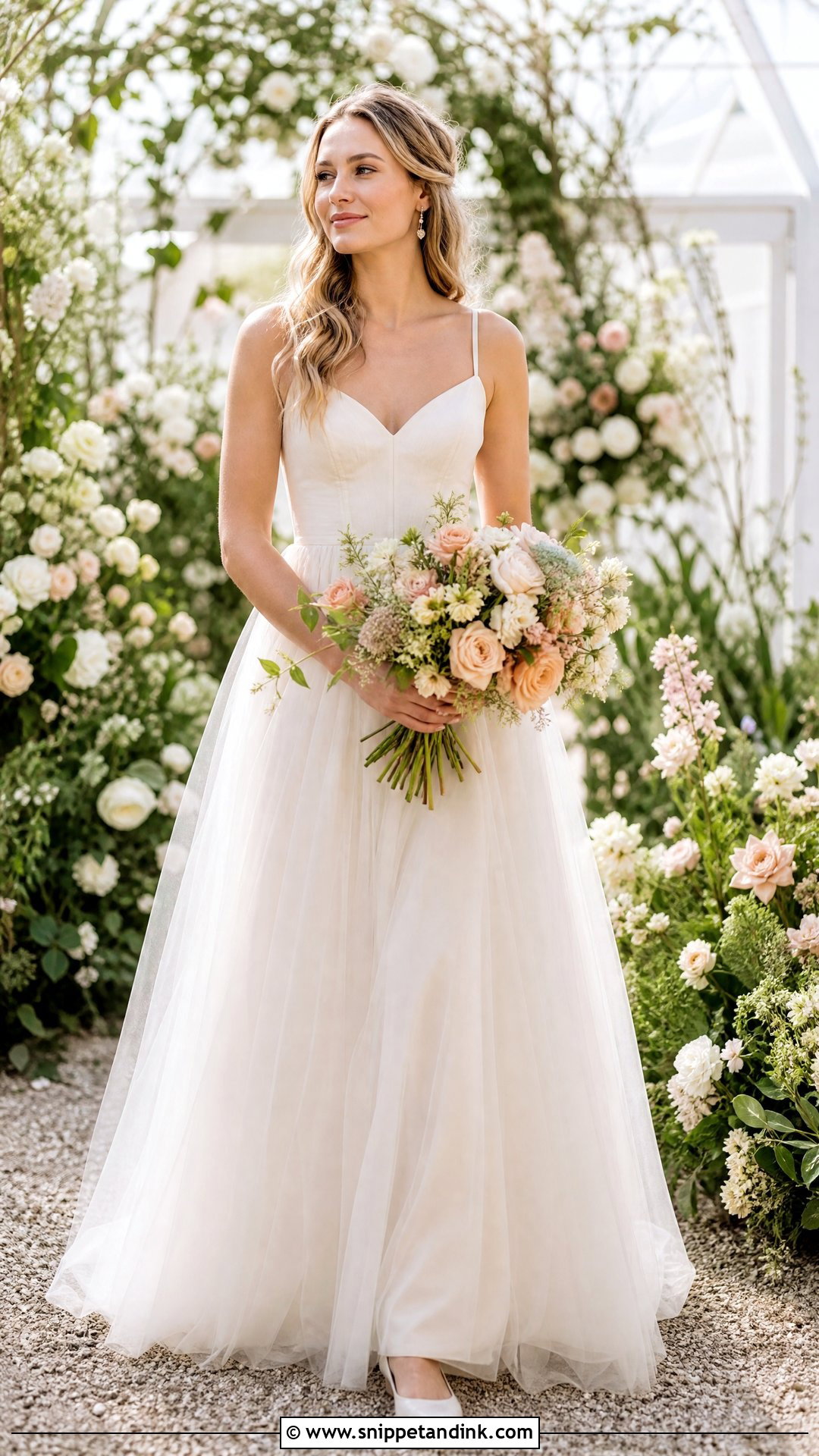 Soft Tulle Wedding Dress - Snippet and Ink - 25 Relaxed Wedding Dress Ideas