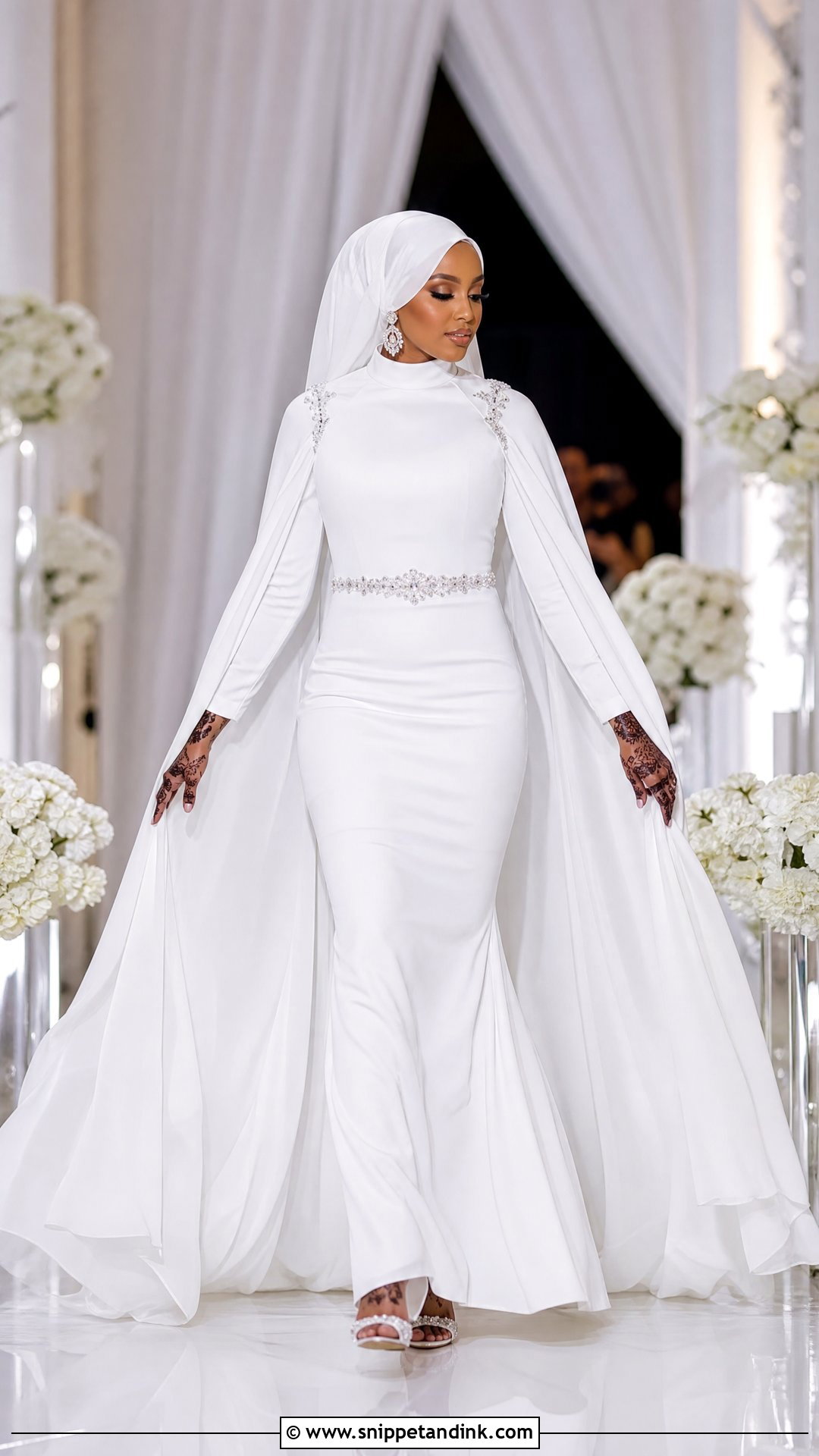 Somali Bride Cape Dress Outfit - Snippet and Ink - 25 Somali Bride Ideas