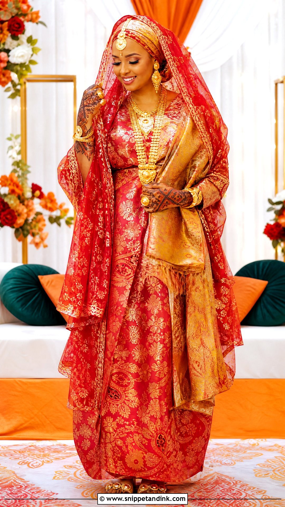 Somali Bride Henna Night Outfit - Snippet and Ink - 25 Somali Bride Ideas