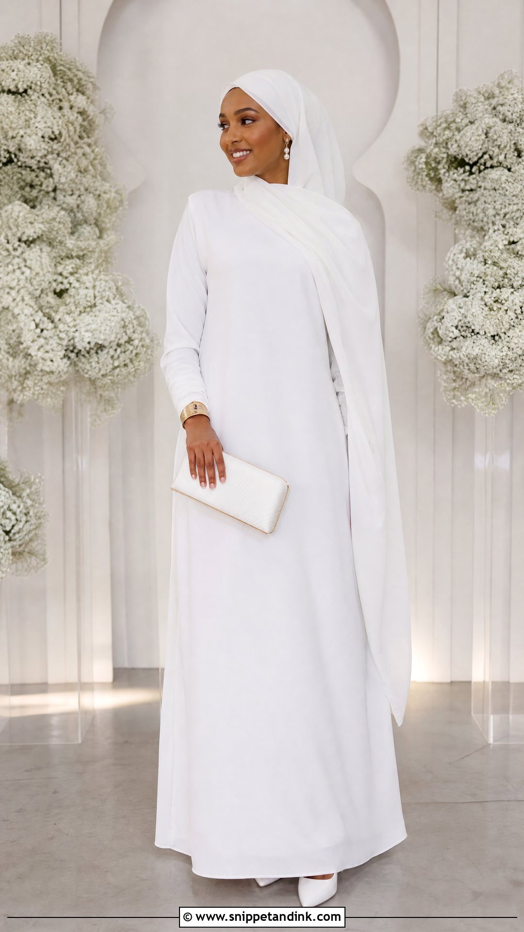 Somali Bride Minimal White Outfit - Snippet and Ink - 25 Somali Bride Ideas