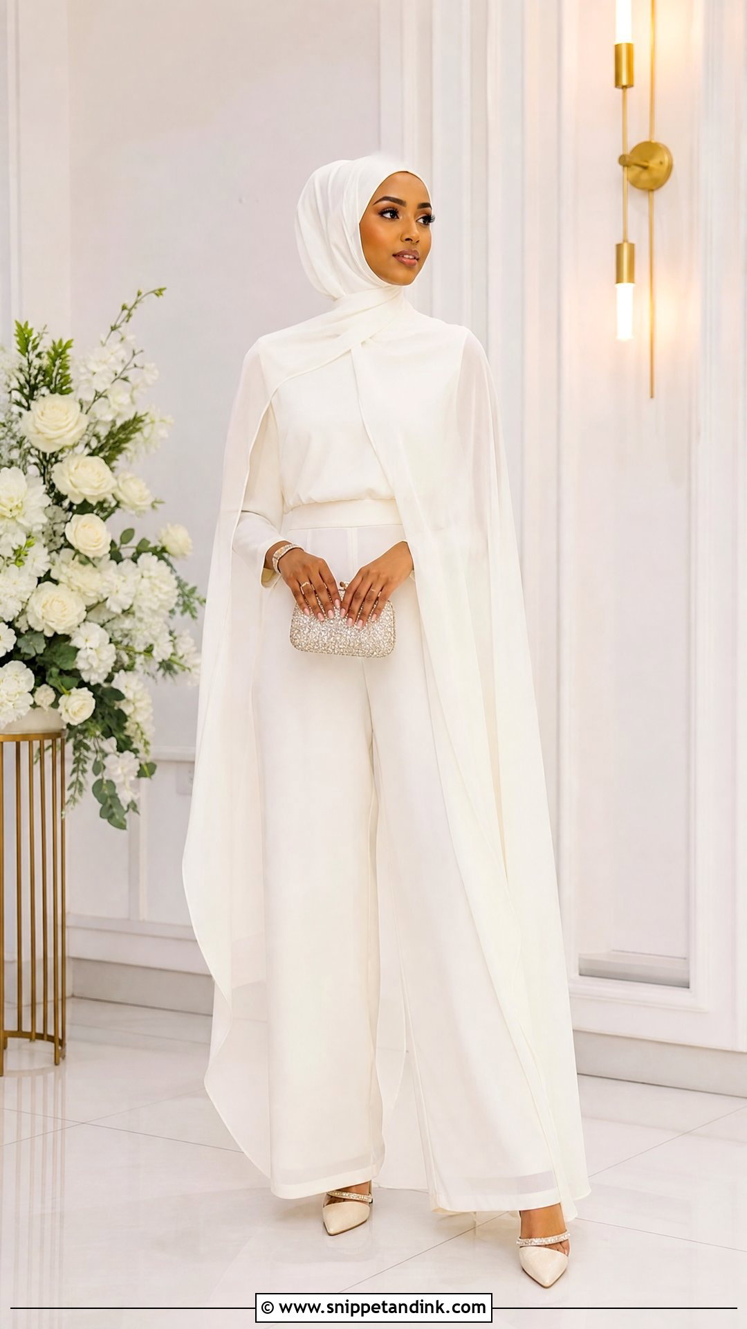 Somali Bride Modest Jumpsuit Outfit - Snippet and Ink - 25 Somali Bride Ideas