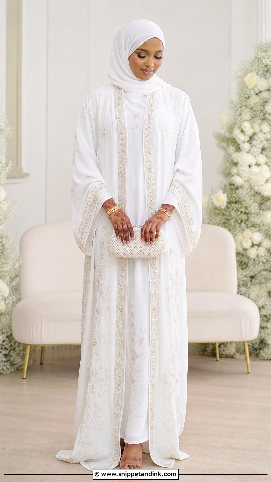 Somali Bride Nikah Abaya Outfit - Snippet and Ink - 25 Somali Bride Ideas