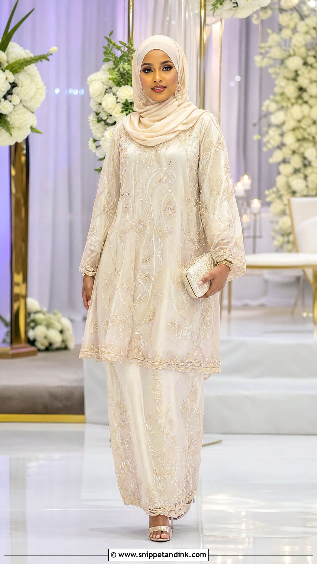 Somali Bride Two Piece Skirt Outfit - Snippet and Ink - 25 Somali Bride Ideas