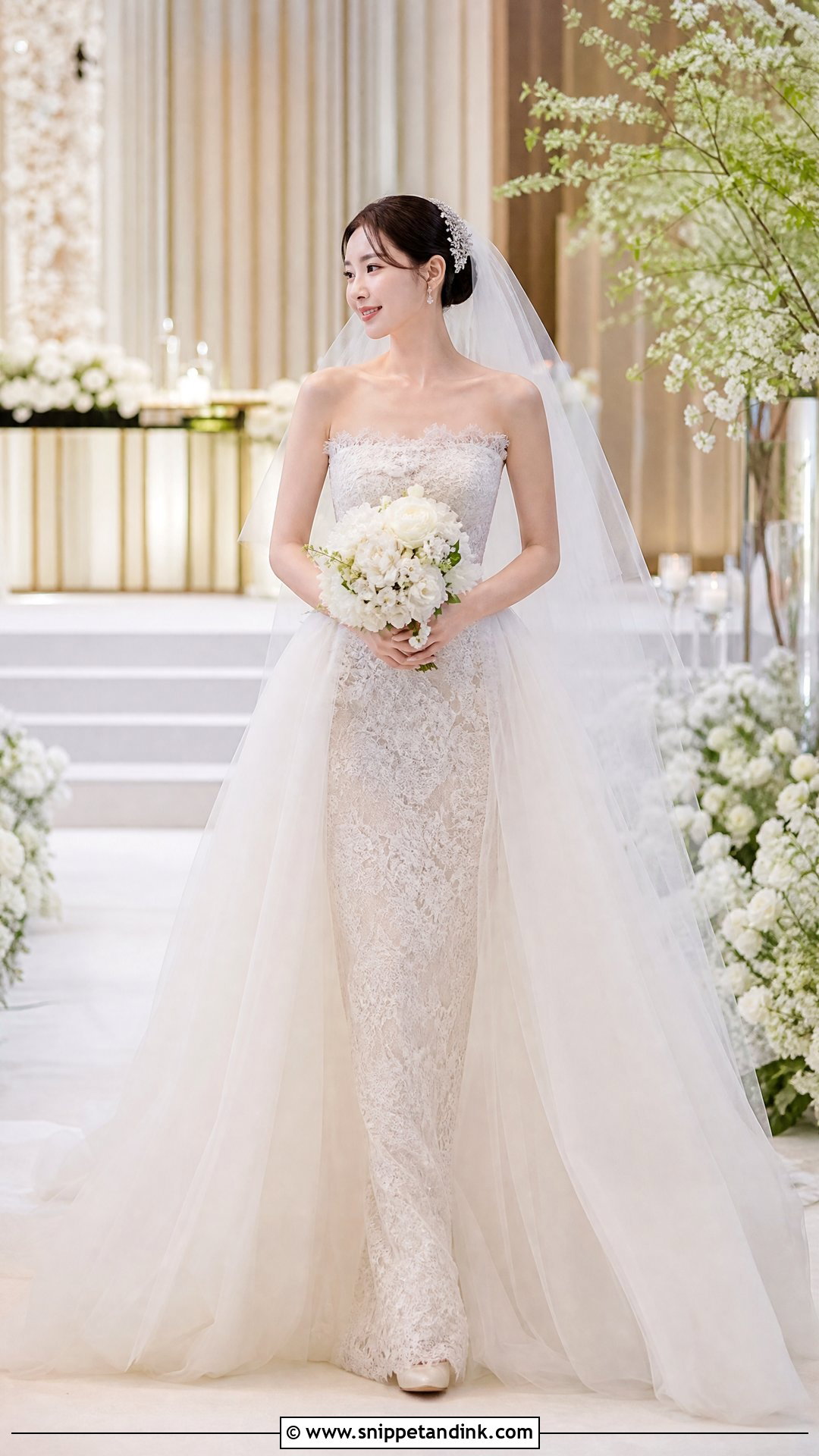 Son Ye Jin Detachable Overskirt Wedding Dress - Snippet and Ink - 20 Son Ye Jin Wedding Dress Ideas