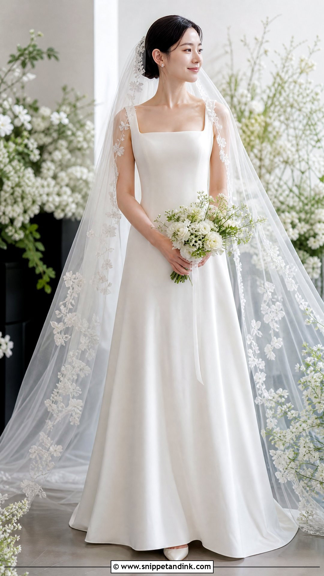 Son Ye Jin Floral Veil Wedding Dress - Snippet and Ink - 20 Son Ye Jin Wedding Dress Ideas