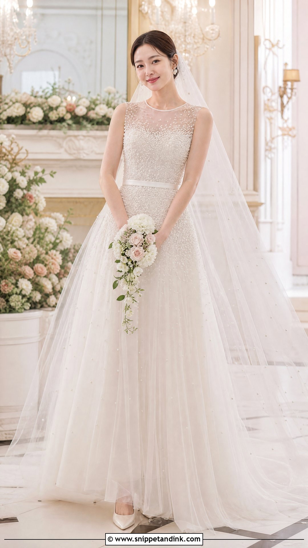 Son Ye Jin Pearl Beaded Wedding Dress - Snippet and Ink - 20 Son Ye Jin Wedding Dress Ideas