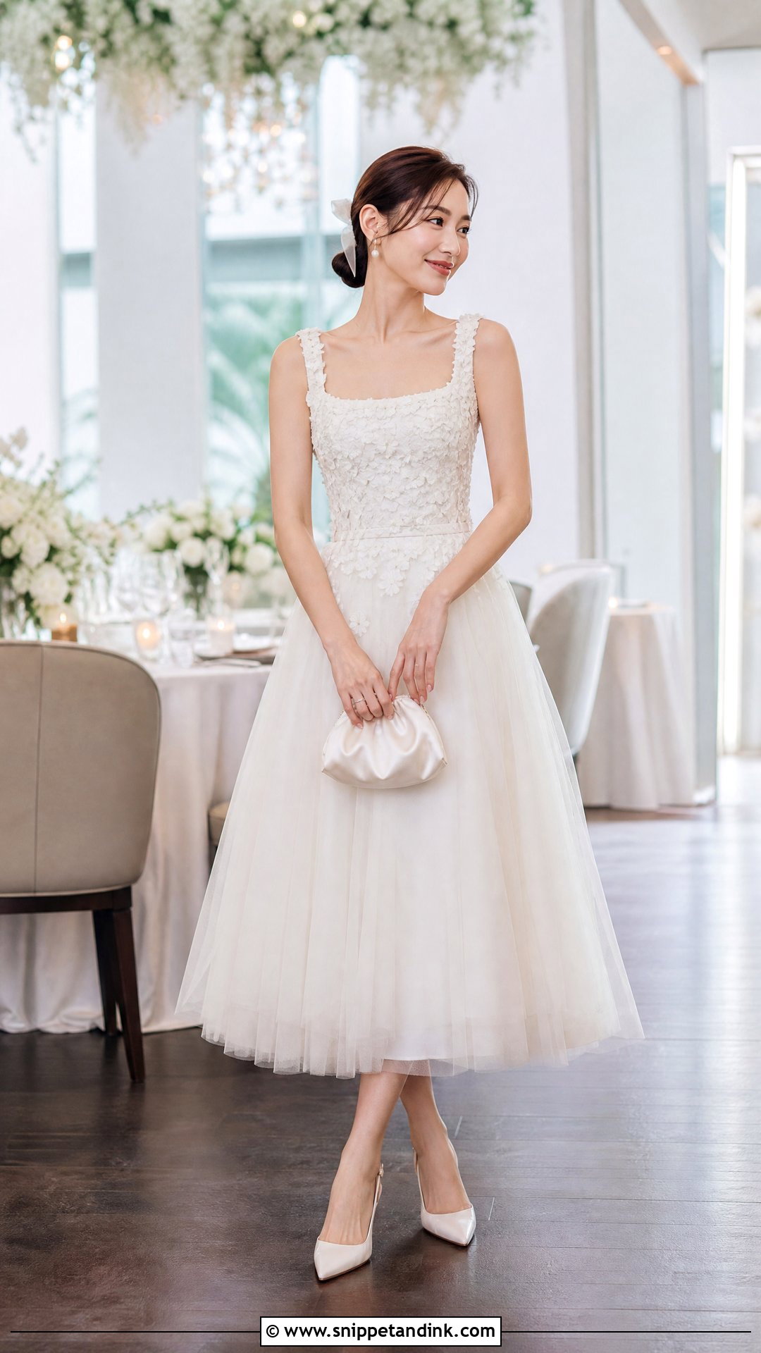Son Ye Jin Tea Length Reception Dress - Snippet and Ink - 20 Son Ye Jin Wedding Dress Ideas