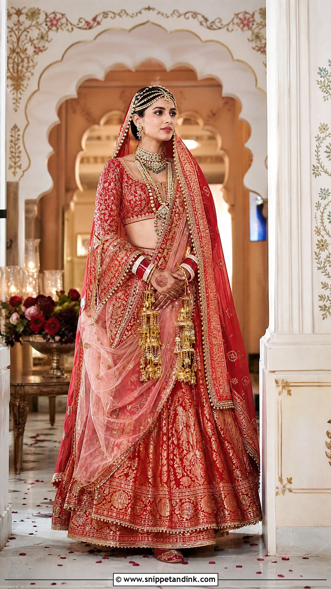 Sonam Kapoor Red Wedding Lehenga - Snippet and Ink - 20 Bollywood Celebrity Wedding Outfit Ideas