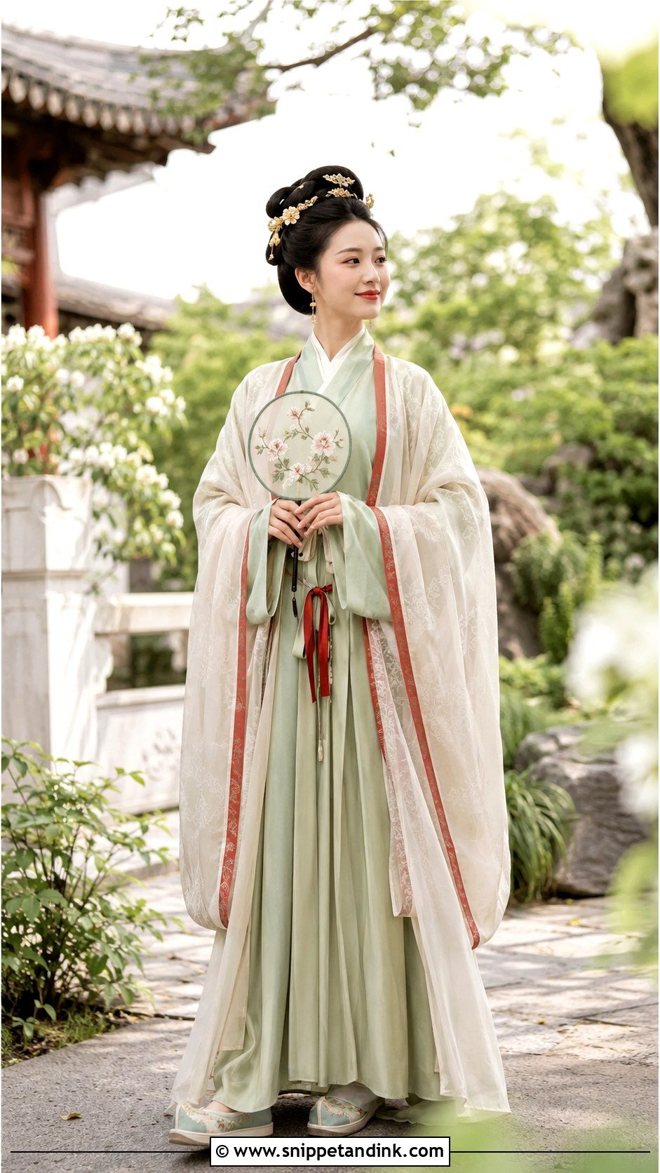 Song Dynasty Green Hanfu Wedding Outfit - Snippet and Ink - 20 Wedding Hanfu Ideas