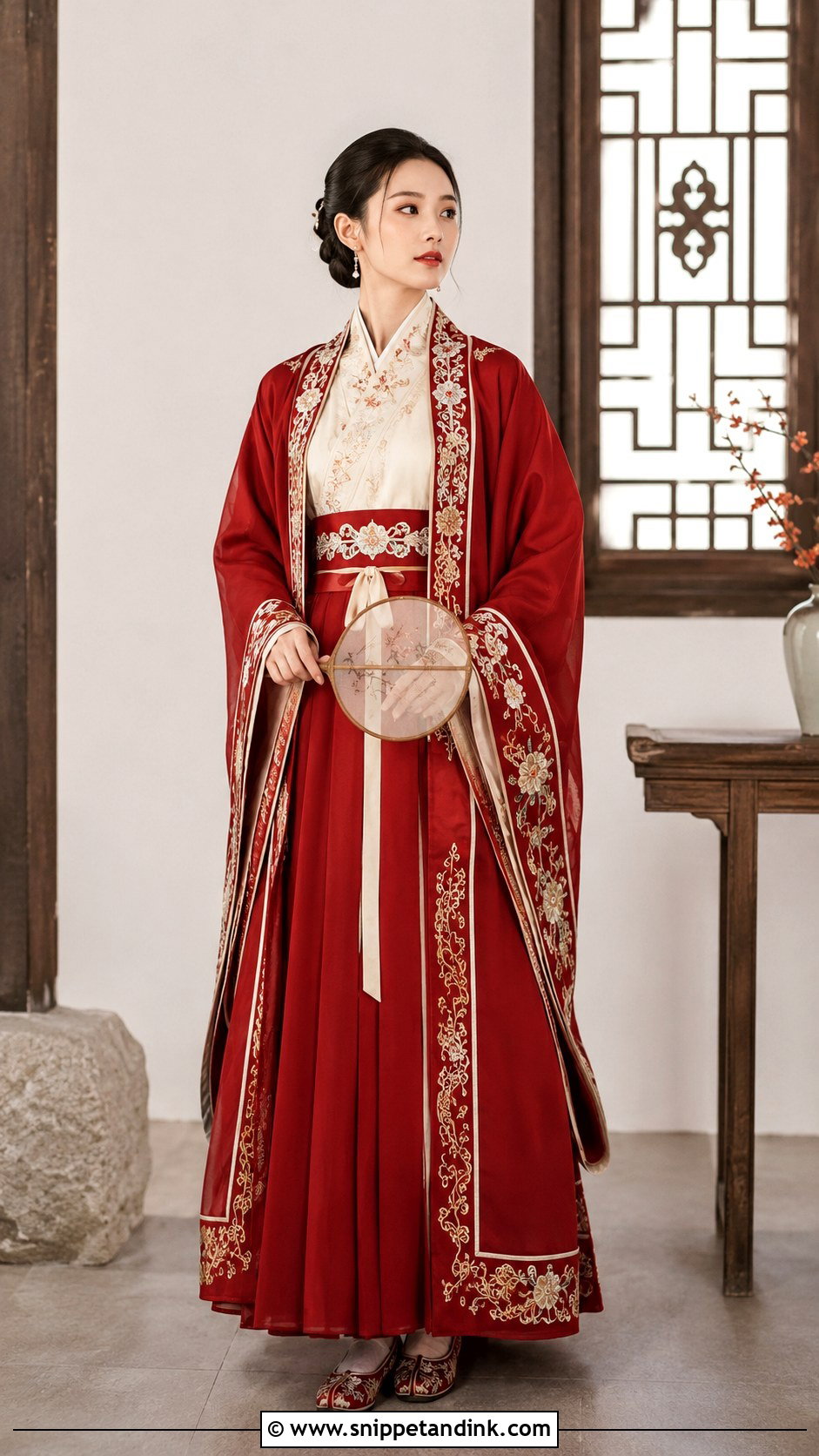 Song Inspired Hanfu Wedding Dress - Snippet and Ink - 20 Chinese Style Wedding Dress Ideas
